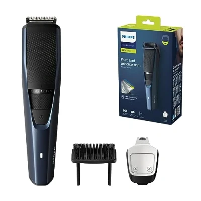 Imagen de Barbero Philips S3000 BT3238/15, Recortadora barba, 20 posiciones de longitud, 90 min autonomía, Azul