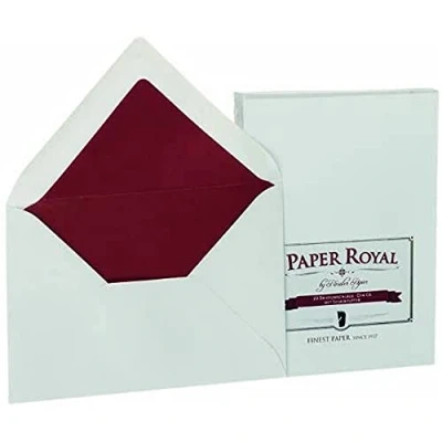 Imagen de Rössler Papier 2031831170 Paper Royal Paquete de sobres con sf, DIN C6, 20 unidades, acanalado gris hielo