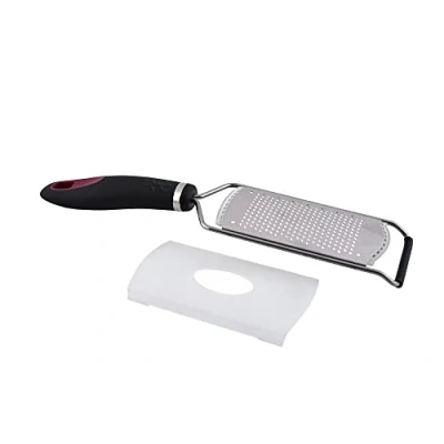 Imagen de Jata AC31 Rallador fino Acero Inoxidable, Mango Ergonómico Silicona, Antideslizante, Apto Lavavajillas, Resistencia 240, Negro
