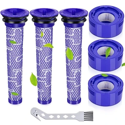 Imagen de Smyidel filtros Aspiradora para Dyson, de vacío Dyson V8 aspiradoras, V7 Absolute Animal Motorhead, 3 HEPA, pre Filtro, reemplaza la Parte # DY 96566101, 96747801(V7V8)