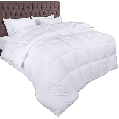 Imagen de Utopia Bedding Edredón de Fibra 200x220 cm, Hueca siliconada, 370 gr/m² (Blanco, Cama 120 200 x 220 cm)