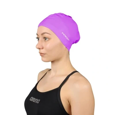 Imagen de DRUNA Gorro de Natación Silicona para Cabellos Largos, Silicone Cap, Piscina, Swimming Cap (Púrpura)