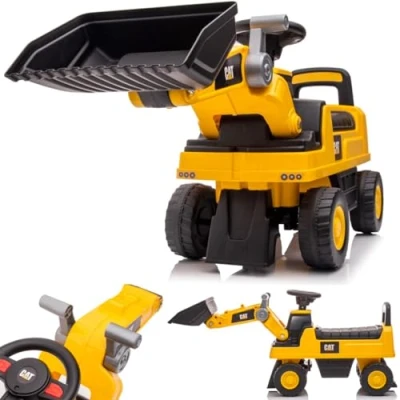 Imagen de Excavadora con Asiento para niños a Partir de 1 año Compartimento Almacenamiento Incorporado, Infantil 2 Botones Sonido, Arena, Asiento, Pala