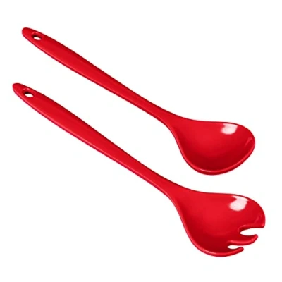 Imagen de KUHN RIKON 24293 Cubiertos para Ensalada, Color, Plástico, Rojo y Oscuro