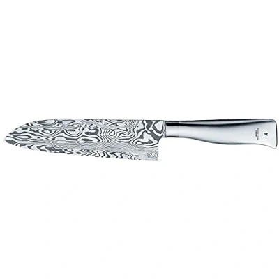 Imagen de WMF Cuchillo japonés Santoku, longitud de hoja 18cm, colección Damasteel, acero damasco