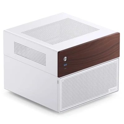 Imagen de Jonsbo N4 NAS Case White and Wood Pc 8 bahías
