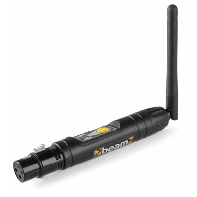 Imagen de BeamZ BBP transmisor y receptor DMX Inalámbrico, con adaptador M/F, para control inalámbrico de luces, señal inalámbrica, efectos iluminación