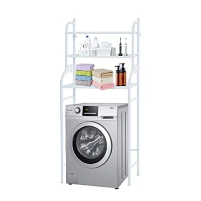 Imagen de MAGIC SELECT Estantería sobre Lavadora Estante Ahorra Espacio con 3 Baldas Organizador Impermeable Patas Ajustables en Altura