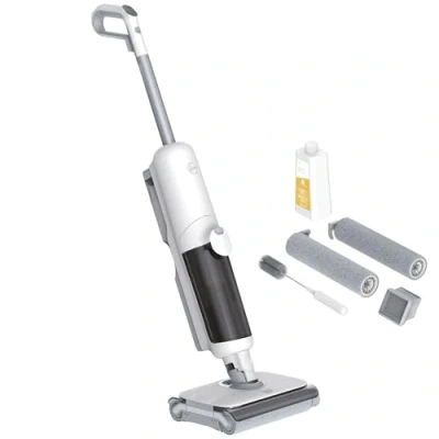 Imagen de Hoover Fregona Eléctrica Sin Cables Wet &amp; Dry, Función en Seco y Húmedo, Tanque Doble, Suelos Duros, Autolimpieza, Friegasuelos, Doble Rodillo, Pantalla LED, Ligera, Potente [HW500]