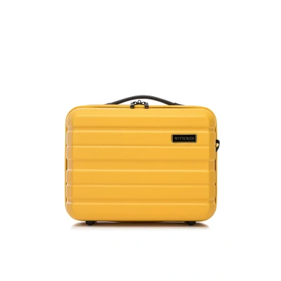 Imagen de WITTCHEN Comodo Line Maleta de cosméticos Estuche cosmético Bolso tocador Equipaje ABS Correa extraíble Tamaño XS Amarillo