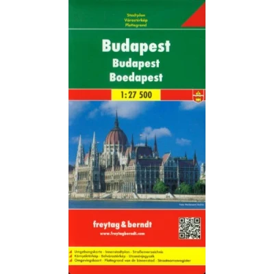 Imagen de Budapest, plano callehero. Escala 1:27.500. Freytag &amp; Berndt.: Stadskaart 1:27 500: PL 23