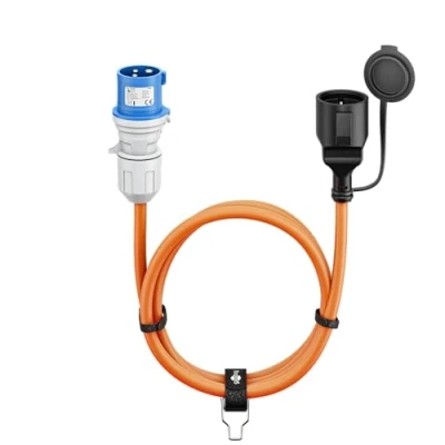 Imagen de goobay Cable Adaptador CEE para Caravana, 5m, Enchufe a Toma con Contacto de protección, Uso en Exteriores IP44, 76224