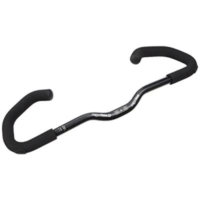 Imagen de ergotec Fahrradlenker Lenkerbügel AHS Basic 25.4 / Aluminium Al6061 t6, mit Lenkerenden, Comfort und Soft griffüberzug Hornbar, Unisex Adulto, Negro/Arena, 25,4
