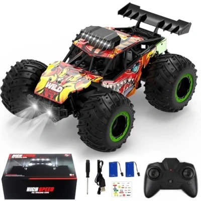 Imagen de Comius Sharp Coche Teledirigido para Niños, Monster Truck a 20 km/h con 2 Faros y Baterías, RC Todoterreno 2,4 GHz Niños de 6 12 Años