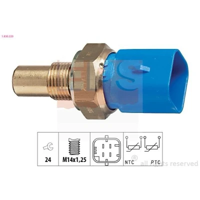 Imagen de EPS 1.830.320 Sensor de Temperatura del Refrigerante Made in Italy OE Equivalent PEUGEOT: 206 Hatchback, Partner I Combispace, 306 Hatchback