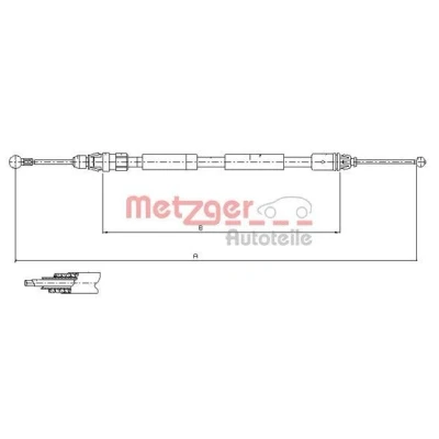 Imagen de METZGER 11.6807 Cable de Freno Mano Atrás izquierda 1498/1365 COFLE RENAULT: TRAFIC 2 Kasten, 2, Bus, OPEL: Vivaro A Furgón