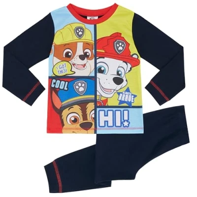 Imagen de La Patrulla Canina Hi! Marshall Rubble Chase Pijama de Manga Larga para Niño 3 4 Años: 104cm