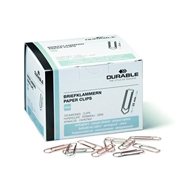 Imagen de Durable Pinzas para cartas s de 32 mm, 1000 unidades, chapadas en cobre, 120924