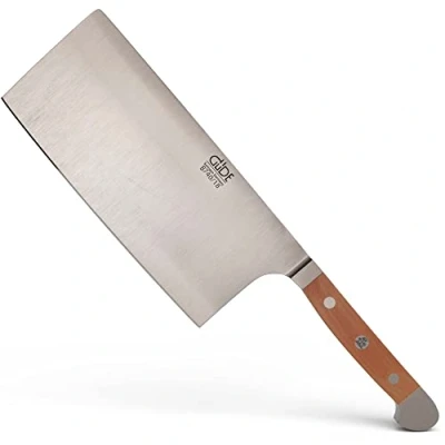 Imagen de Güde Solingen Hacha forjada, 18 cm, Madera de peral, Alpha BIRNE Doble virola, Hecho a Mano en Alemania, Chrome Steel, Cuchillo Carnicero