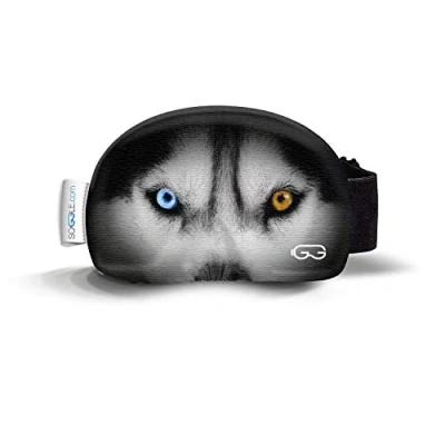 Imagen de Soggle Funda protectora para gafas de esquí, microfibra, talla única, color: eyes husky