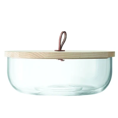 Imagen de LSA Ivalo Cúpula de Servicio con Tapa Madera Incluida, Transparente, Altura 11cm, Cristal