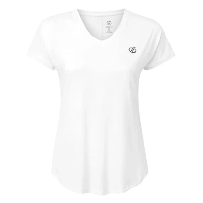 Imagen de Dare2B Vigilant Camiseta De Deporte Con Cuello Pico, Tejido Elástico Y Ligero Secado Rápido T Shirts/Polos/Vests, Mujer, White, 10