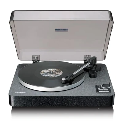 Imagen de Lenco LBTA 165BK Tocadiscos Totalmente automático Bluetooth 5.3 Carcasa de Madera Platos Metal y Pastilla AT3600L Arranque Retorno 2 velocidades (33/45 RPM)