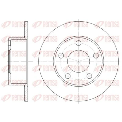 Imagen de REMSA 6121.00 Disco de freno Eje trasero 245, 245 10 5 macizo AUDI: 100 C3 Berlina, Avant