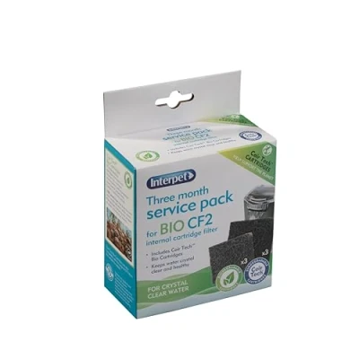 Imagen de Interpet Paquete de servicio 3 meses para el filtro cartucho interno CF2 (3 x filtro, almohadilla Algaway)