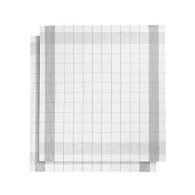 Imagen de de Witte Lietaer Mixte 200064 Juego 2 Paños, Lino/algodón, 68 x cm, 50% lino/50% algodón, Gris, 68x68 cm