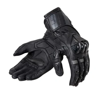 Imagen de OZONE Moto RS600 Guantes de Hombre Piel Cabra Protectores Nudillos y Dedos Ventilación Compatible con Pantalla táctil