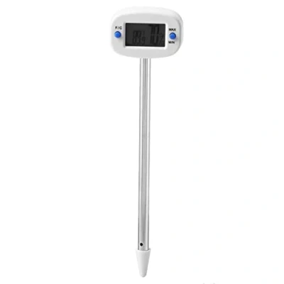 Imagen de Higrometro Suelo, Una Sonda Diseno Pantalla LCD Termometro Suelo Medidor Humedad Planta Monitor Agua Sensor Probador Lector Jardineria Agricultura Interior Exterior Higrómetro Digital Temperatura