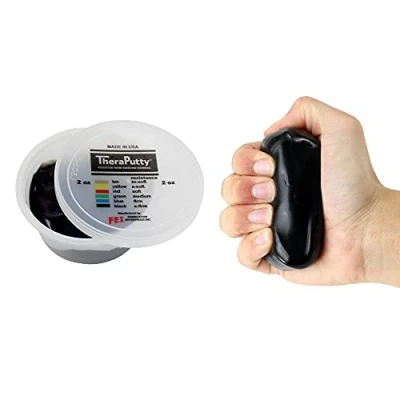Imagen de CanDo TheraPutty anti bacteriano Pasta modelar 85 g Negra (muy pesada)