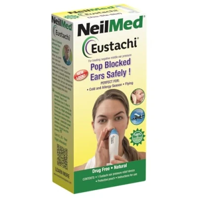 Imagen de NeilMed Ejercicio de trompa Eustachi Eustaquio, revienta las orejas bloqueadas forma segura. Ayuda a aliviar la presión del oído