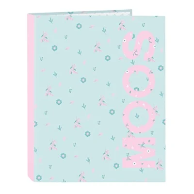 Imagen de MOOS Carpeta con Folios 4 Anillas, Ideal para Niños de Diferentes Edades, Cómoda y Versátil, Calidad Resistencia, 26.5x33 cm, Color Azul turquesa