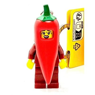 Imagen de LEGO Llavero de chilischoten Mädchen Minifigur 854234 con Chili Pepper Girl, rojo, 9 cm
