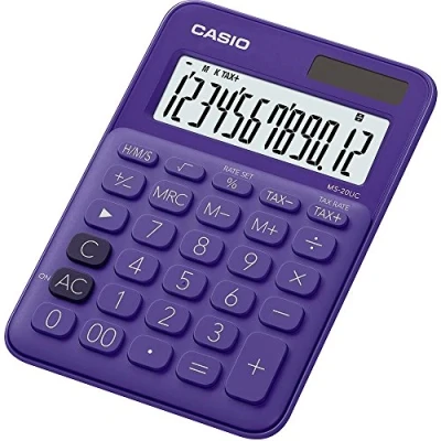 Imagen de Casio MS 20UC PL Calculadora, 2.3 x 10.5 14.95 cm, color lila