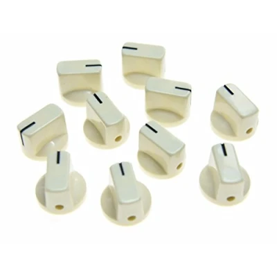 Imagen de Dopro Juego de 10 pomos pedal para guitarra, efecto AMP, Aged White