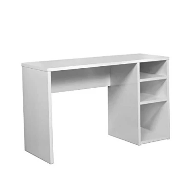 Imagen de HOGAR24 ES Mesa Escritorio Estudio con 3 estantes Color Blanco Brillo Medidas: 120 x 75 50 cm