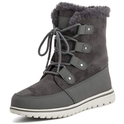 Imagen de Polar Boot Mujer Acolchado Corto Nieve Invierno Piel Sintética Calentar Durable Impermeable Botas 4 GRE37 AYC0521