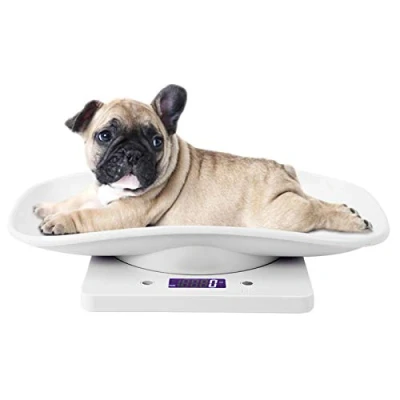 Imagen de Balanza Mascotas Bandeja para Perro, Gato, Bebé, Báscula Electrónica Cocina Alta Precisión (g/ml/oz/lb.oz)
