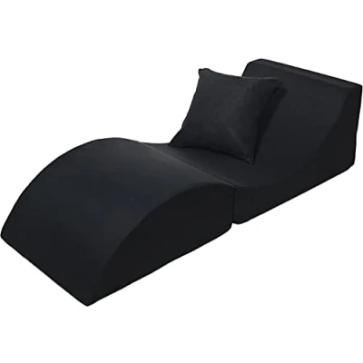 Imagen de Velinda Sofá Plegable, cómodo, Relajante, 3 en 1, Puff, Mesa