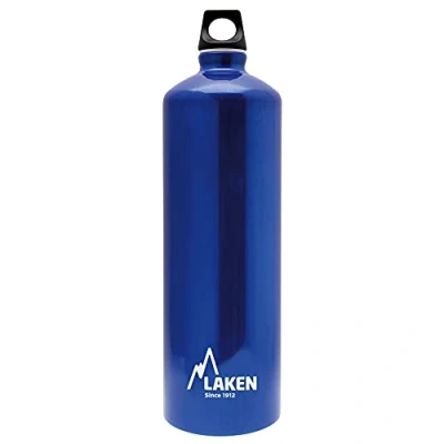 Imagen de LAKEN Futura Botella de Agua, Cantimplora Aluminio Boca Estrecha 1,5L, Azul