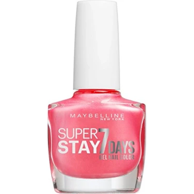 Imagen de Maybelline New York Super Stay 7 Days Finish Esmalte de uñas gel Forever Strong, color rosa y tornado con fijación ultra fuerte sin lámpara UV, 1 x 10 ml