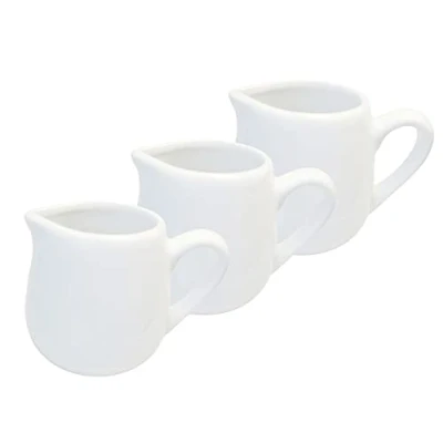 Imagen de Povance Juego de 3 jarras Porcelana 70 ml Cada una para Nata, Salsa, Ensalada y zumos