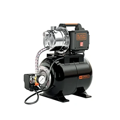 Imagen de BLACK+DECKER Bomba Autocebante BXGP800XBE con Caldera para Aguas Limpias (800 W, Caudal max. 3500 l/h, Prevalencia 38 m)