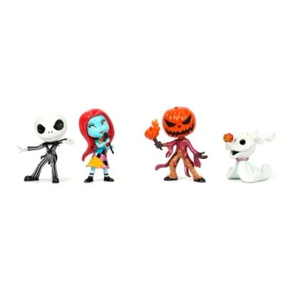Imagen de Jada Set de 4 Nanofiguras Pesadilla antes Navidad, Metálicas, 4cm, Coleccionables, Licencia Oficial Disney (253075005)