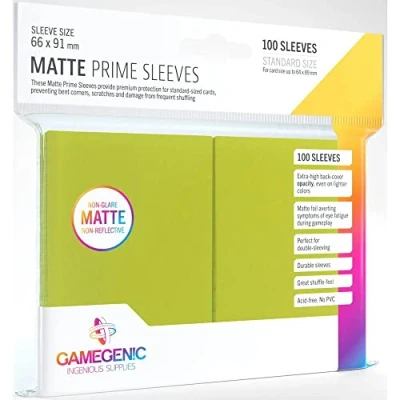 Imagen de Gamegenic GGS11034ML Matte Prime Sleeves (100 Pack), Lime
