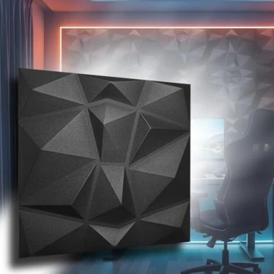 Imagen de 3D Paneles de techo blando poliestireno XPS PSE, Revestimiento imitación Óptica Decorar pared 50x50cm espesor 2 mm
