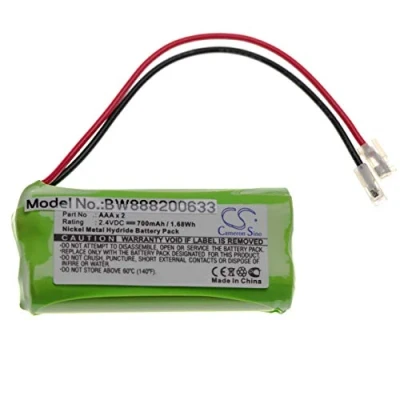Imagen de vhbw Batería Universal Compatible con Diversos Dispositivos (700mAh, 2.4V, NiMH) 2X celda Tipo AAA, HR03, Micro